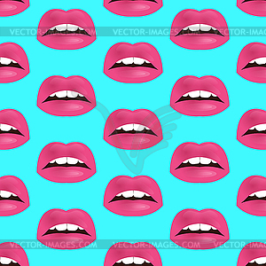 Glamour seamless lip pattern. for fashion design - vector image