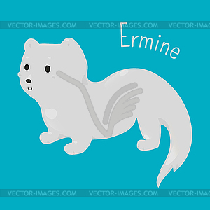 Ermine . Child fun icon - vector clipart