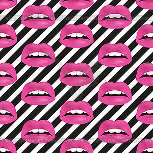 Glamour seamless lip pattern. for fashion design - royalty-free vector clipart