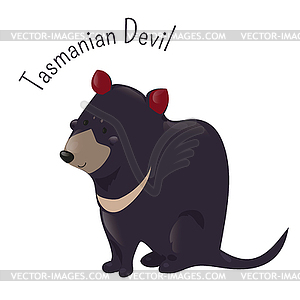 Cartoon Tasmanian devil - vector clipart