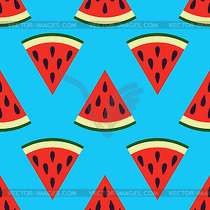 Cute seamless watermelon pattern - vector clipart