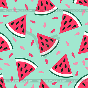 Cute seamless watermelon pattern - vector EPS clipart