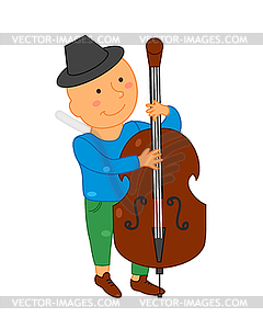 Cartoon musician kid. for children music - vector image