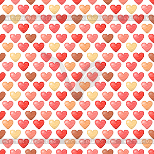 Cute shiny seamless heart pattern - vector clipart