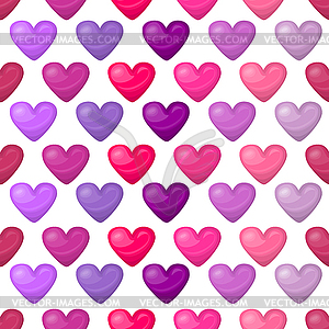 Cute shiny seamless heart pattern - vector clipart