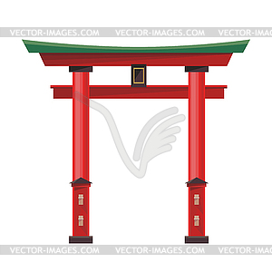 Japanese gate icon - vector clipart