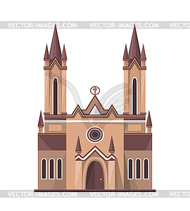 Catholic church icon - vector image