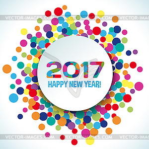 2017 Happy new year background - vector clip art