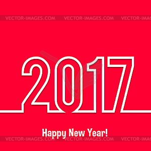 2017 Happy new year background - vector clipart