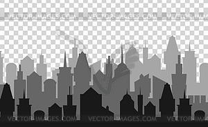 Set of cityscape background - vector clipart