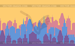 Set of cityscape background - vector image