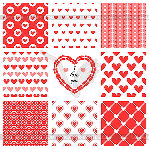 Set of hand-drawn textures heart shapes and romanti - royalty-free vector image