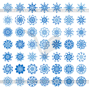 Collection of elegante stylish snowflakes - vector clipart