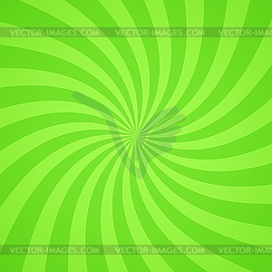 Swirling radial bright green pattern background - vector image