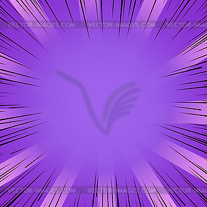 Manga comic book flash purple explosion radial line - vector clipart