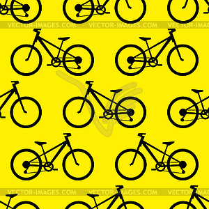 Retro bike seamless pattern - vector clip art