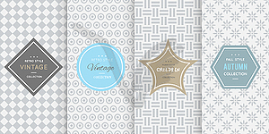 Light grey seamless patterns for universal - vector image