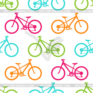 Retro bike seamless pattern - vector clipart