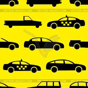 Car seamless pattern - color vector clipart