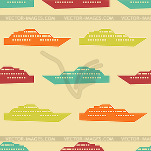 Ship seamless pattern - vector clipart