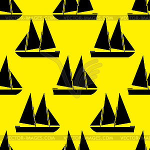 Boat seamless pattern - vector clip art