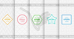 Light grey seamless patterns for universal - vector image