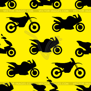 Motorcycle seamless pattern - vector EPS clipart