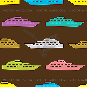 Ship seamless pattern - royalty-free vector image