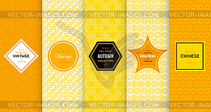 Bright seamless patterns - vector clipart