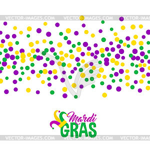 Bright abstract dot mardi gras pattern - vector clip art