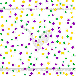 Bright abstract dot mardi gras pattern - vector clipart