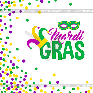 Bright abstract dot mardi gras pattern - vector clip art