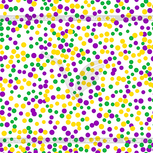 Bright abstract dot mardi gras pattern - vector clip art