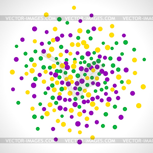 Bright abstract dot mardi gras pattern - vector image