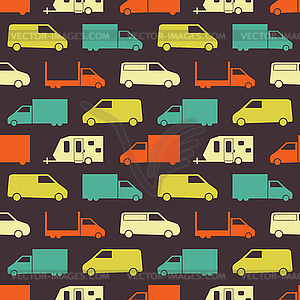 Retro truck seamless pattern - vector clip art