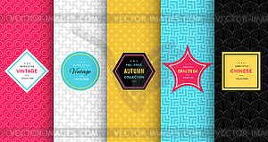 Bright seamless patterns - vector clipart