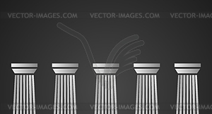 White marble pillars - vector clipart