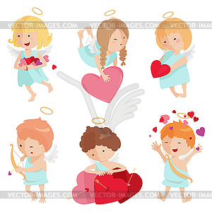 Cute angel - vector clipart