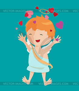 Cute angel - vector clip art