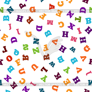 Colorful letter seamless pattern - vector image