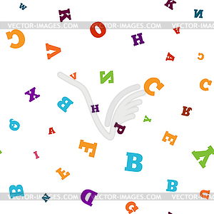 Colorful letter seamless pattern - vector image