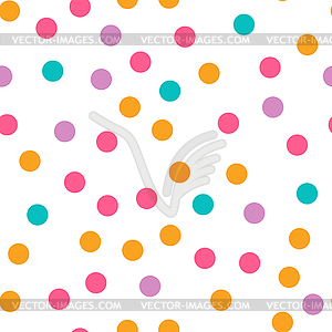 Cute circle seamless pattern - vector clipart