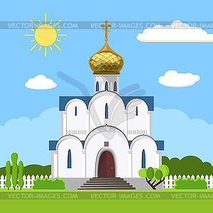 Russian orthodox church icon - vector clip art