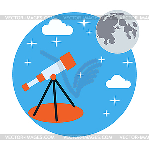 Astronomy flat design style concept - vector image