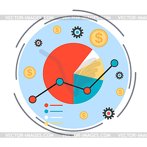 Бизнес-схема, вектор концепция финансовая статистика - векторизованное изображение клипарта
