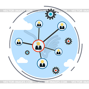 Social network concept - vector clipart