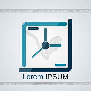 Abstract clock icon - stock vector clipart
