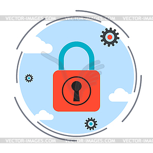 Computer security, data protection vector concept - vector image