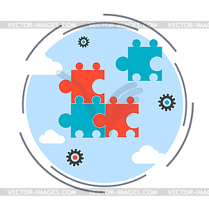 Solution search, business strategy choice concept - vector clip art