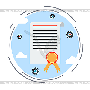 Certificate, diploma, charter vector illustration - vector image